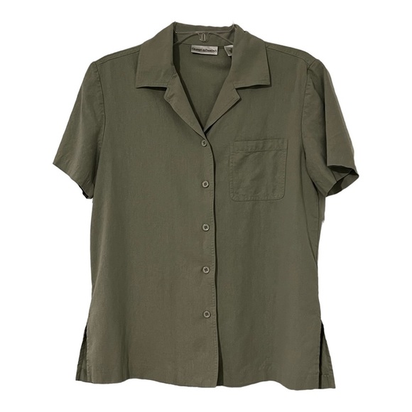 DRAPERS & DAMONS button down blouse and cardigan medium - Picture 4 of 10